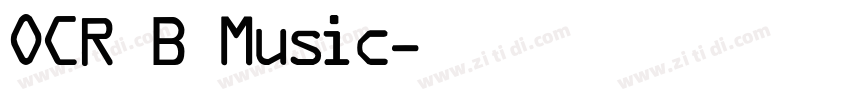 OCR B Music字体转换